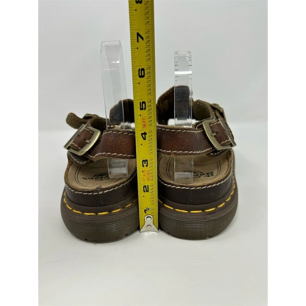 Dr. Martens Mens Fisherman Sandals Brown Double Buckle Platform Sole Size 10